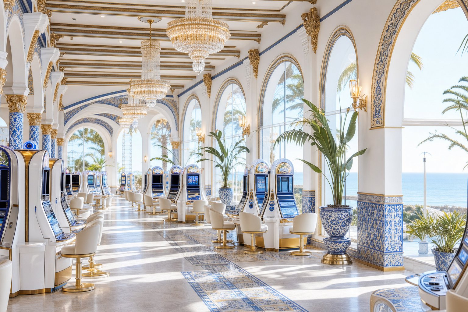 Salón de eventos frente al mar