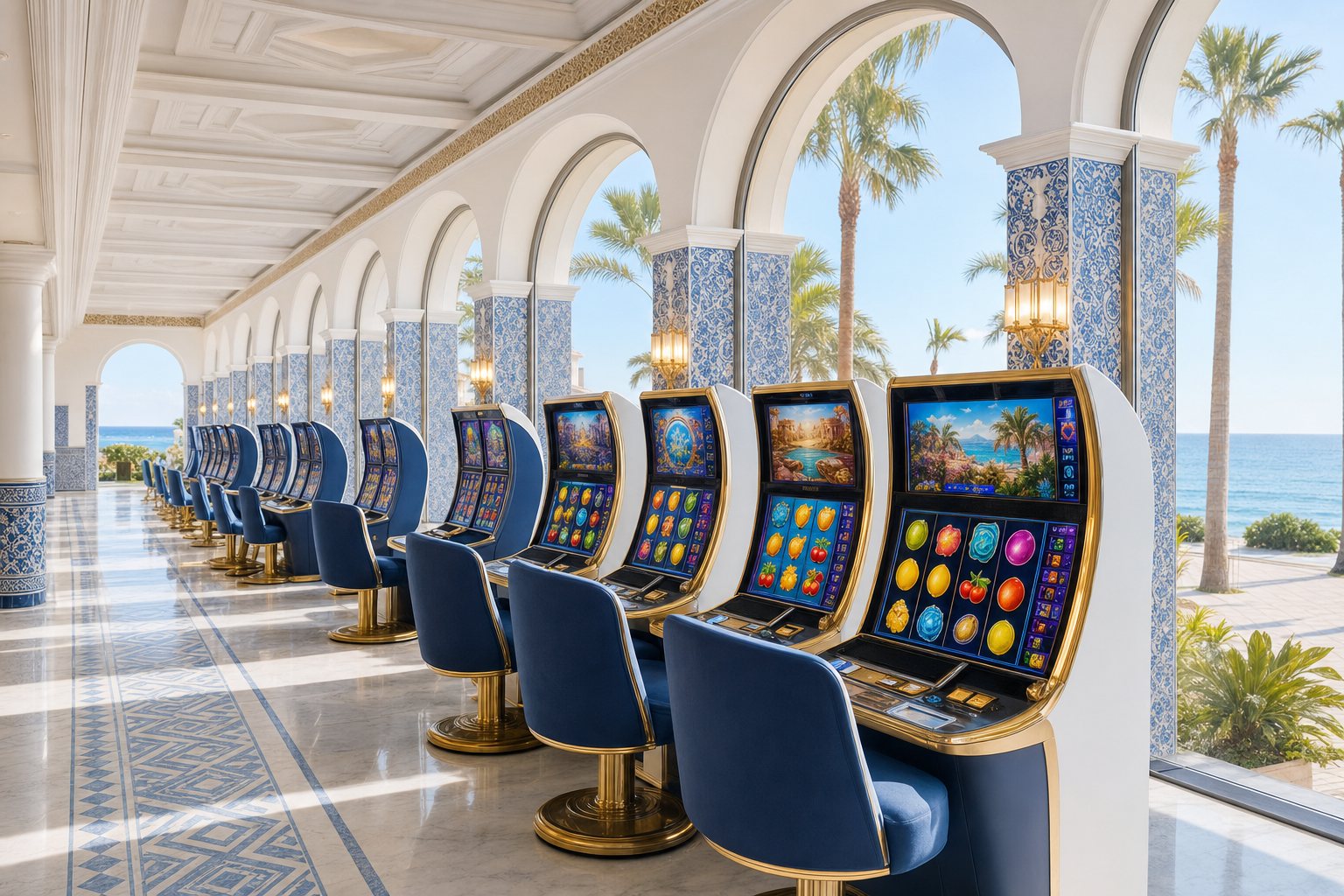 Sala de 220 máquinas de azar de Palacio del Sol en Marbella